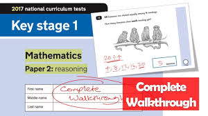 Ks1 Maths Sats 2017 Paper 2 Reasoning Complete Walkthrough Year 2 Youtube