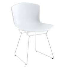 Bertoia side chair without seat pad by harry bertoia for knoll. Knoll International Bertoia Plastic Side Chair Stuhl Gestell Weiss Ambientedirect