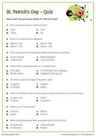 Primaryleap Co Uk St Patrick S Day Quiz Worksheet St Patrick S Day Trivia St Patrick S Day Quiz St Patrick S Day Games