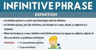The three bears went to find firewood. Infinitive Phrase Definition And Examples Of Infinitive Phrases 7esl