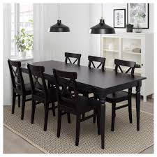 Ingatorp Extendable Table Black 61 845 8x341 4 155 215x87 Cm Ikea Black Dining Room Table Black Dining Room Black Kitchen Table