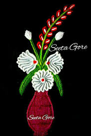 My Rangoli My Art My Flower Pot Rangoli 21 Beautiful Rangoli Designs Flower Pots Art