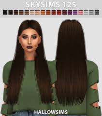 Traditional Long Hair For The Sims 4 Sims Hair Long Hair Styles Sims 4