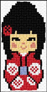 Browse and download free cross stitch patterns. Ann Logan 10 Free Patterns Online Japanese Kokeshi Doll 1648