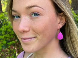 Mini Leather Earring Set, Tiny Leather Earrings, Small Leather Earrings,  Personalized Leather Earring Set, You Choose 3 Custom Colors