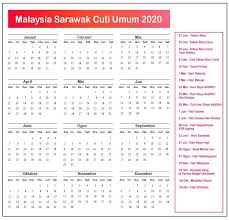 Program jerayawara pendidikan yayasan sarawak & karnival transformasi sekolah ts25 2019. Sarawak Cuti Umum Kalendar 2020