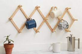 Free shipping on orders over $25 shipped by amazon. Expanding Wall Rack Storage Wood Hanging Hooks Coffee Mug Cup Holder Hats Coats Ebay