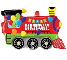Jumbo Train Shape Party Balloon Train Happy Birthday Party Etsy Trains Birthday Party Birthday Party Balloon Happy Birthday Balloons