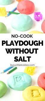 The spruce / kristina vanni since kids will put just about anything in their mouths, it's a comf. Homemade Playdough Without Salt No Cooking Required Busy Little Kiddies Blk