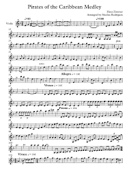 Pirates Of The Caribbean Medley For Solo Violin Cello Sheet Music Violin Music Free Violin Sheet Music