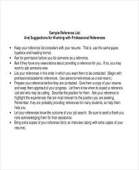 Free 7 Professional Reference List Samples In Ms Word Pdf