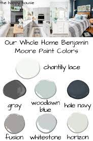 10 best paint colors for bedrooms and how to pick out the perfect paint color! Whole Home Benjamin Moore Paint Color Scheme The Happy Housie