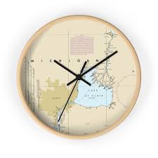 Lake St Clair Nautical Chart Wall Clock Chart Mugs