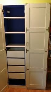 Ikea Hack White Pax Cabinet With Royal Blue Contact Paper And Brass Fittings From Home Depot Locker Storage Ikea Storage
