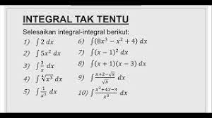 Soal un integral tak tentu. Integral Tak Tentu Youtube