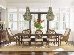 Tommy Bahama Tropical Dining Room Seating For Eight Coastalchic Tropicaldining Tropical Dining Room Formal Dining Room Sets Dining Room Sets
