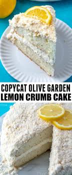 Lemon Crumb Cake An Olive Garden Copycat Recipe Recipe Lemon Crumb Cake Lemon Cream Cake Recipes Using Cake Mix