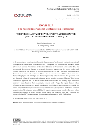 Pdf The Personality Of Development Actors In The Qur An Focus On Surah Al Furqan