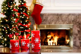 Hd Wallpaper Happy New Year Candles Merry Christmas Holiday Fireplace Wallpaper Flare