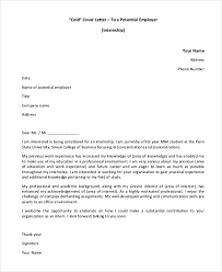 A work experience letter is something you attach on your application for work experience, to let a company know you're interested in finding a placement with them. Free 8 Sample Cover Letters For Internship In Pdf Ms Word