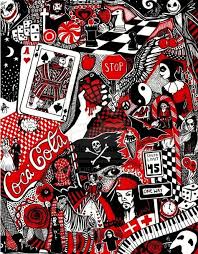 Black And White Graffiti Wallpaper Pin By Samuel Benyamin On My Saves In 2020 Black And White Doodle Red And Black Wallpaper Black White Art