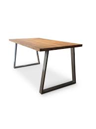 Amish oak furniture customized to your specifications. Cairo Solid Oak Industrial Dining Table Poyta