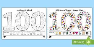 2493 x 3310 gif 102 кб. 100 Days Of School 100 Colouring Page Teacher Made