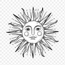 Sun With A Face Outline Sticker Overlay Design Element Free Image By Rawpixel Com Noon Face Outline Sun Illustration Overlays