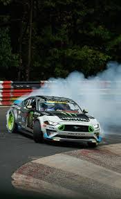 Vaughn Gittin Jr The Drift King Of The Ring 2018 Ford Mustang Rtr Photo By Larry Chen Drifting Cars Mustang Cars Super Cars
