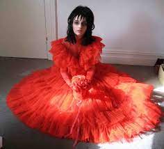 Our two children bella and isa are wearing the costumes. Lydia Deetz Red Wedding Dress Costume Off 64 Felasa Eu