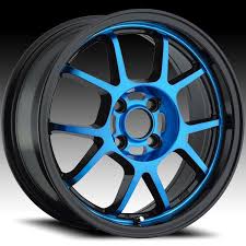 Black And Blue Alloy Wheels Konig 4l6751440d Foil Blue Wheels With Gloss Black Lip Wheel Rims Wheel Rims