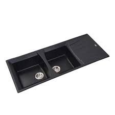 Maybe you would like to learn more about one of these? Anupam Composite Granite Double Bowl Sink With Single Drain Board 45 X 20 X 8 Inch Black Pearl Amazon In Home Improvement