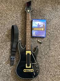 PS4 Guitar Hero Live Bundle Sony Playstation 4 Game Guitars Strap & Dongle