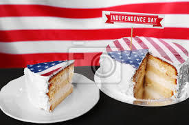 Das motto zu einem 7. Stuck Der Amerikanischen Flagge Kuchen Auf Schwarz Holztisch Fototapete Fototapeten Backwaren Columbus Gefrostet Myloview De