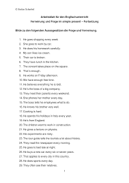 Englisch Simple Present Frage Und Verneinung Ii Unterrichtsmaterial Im Fach Englisch In 2020 Simple Present Englischunterricht Englisch