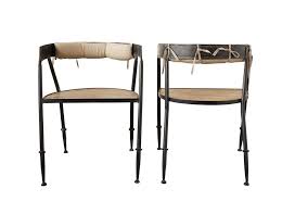 Metal Chair W Wood Seat Cotton Back Cushion Design By Bd Edition Metal Chairs Contemporary Furniture Farmhouse Dining Room