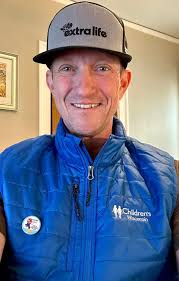 Donated and hand-knitted by Pearl Jenkinson ( Montgomery ) This handsome  golfer complete with bag of clubs was raffled at our Fund Raisers this  year. Morag Sonka a great supporter of the