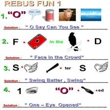 Students will have to use the clues to deduce each cryptic word, phrase, or saying. Rebus Pictogram Solutions Word Puzzles Rebus