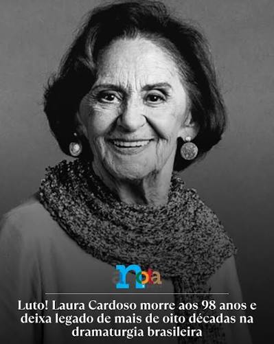 A atriz Laura Cardoso morreu aos 98 anos, em S&atilde;o Paulo. Considerada uma das maiores refer&ecirc;ncias da dramaturgia brasileira, a artista faleceu na noite de segunda-feira (17), ap&oacute;s passar mal em sua