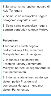 Maybe you would like to learn more about one of these? 3 Persamaan Dan Perbedaan Kondisi Sosial Budaya Indonesia Dan Malaysia Brainly Co Id