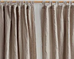 Panel De Cortina De Lino De La Parte Superior De La Corbata Varios Colores Ventana Semitransparente Ducha O Cortina De Puerta Cortinas De Varilla Personaliz Cortinas De Lino Cortinas Sin Costuras