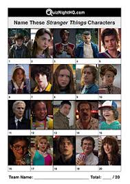 Looking for stranger things trivia? Netflix 003 Stranger Things Characters Quiznighthq
