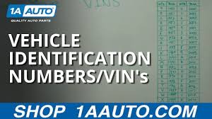 Vin Number Decoding 1a Auto