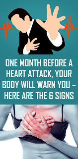 One Month Before A Heart Attack Your Body Will Warn You Here Are The 6 Signs Signs Of Heart Attack Heart Attack Congenital Heart Defect