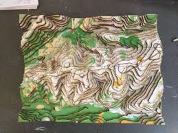 3d Orienteering Map Wooden Accurate Topographical Map Cartographic Map Of A Virginian Valley Topographic Map Map Map Art