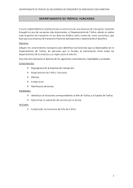 Manual de gestión para jefes de servicios clínicos autor: Funciones Departamento De Trafico En Una Empresa De Transportes De Mercancias Docsity