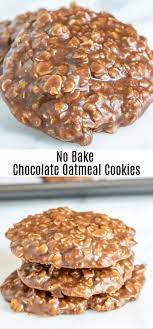 This Easy No Bake Chocolate Oatmeal Cookie Is A Delicious No Bake Cookie Recipe That Is G Chocolate Oatmeal Cookies Easy No Bake Cookies Baking Recipes Cookies
