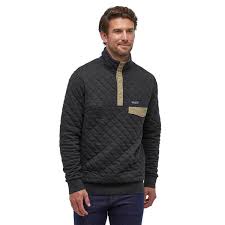 Mens Organic Cotton Quilt Snap T Pullover