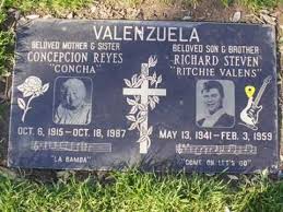 Ritchie Valens Memories Famous Tombstones Famous Graves Grave Marker