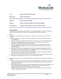 Financial services have a wide variety of jobs and companies for graduates. It Business Manager Job Description Sablon